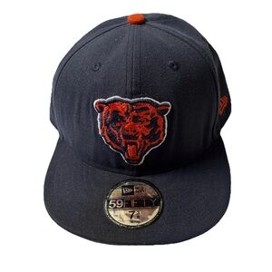 Chicago Bears New Era 9FIFTY NFL Fitted Hat Cap Size 7 3/8 Blue Orange Outdoor